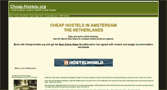 Desktop Screenshot of amsterdam-hostels.cheap-hostels.org