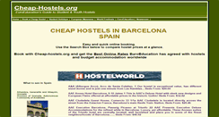 Desktop Screenshot of barcelona-hostels.cheap-hostels.org