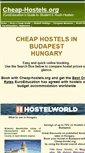 Mobile Screenshot of budapest-hostels.cheap-hostels.org